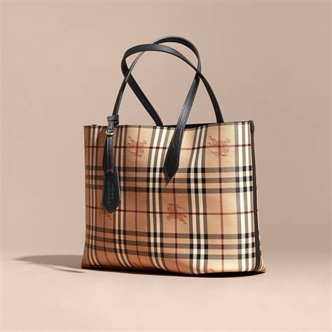 Burberry Haymarket Tote Bags for Women for sale 